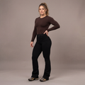 Jean Flare  | Taille Haute - Noir