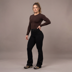 Jean Flare  | Taille Haute - Noir