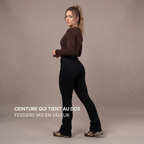 Jean Flare  | Taille Haute - Noir