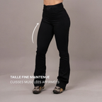 Jean Flare  | Taille Haute - Noir