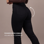Jean Flare  | Taille Haute - Noir