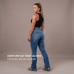 Jean Flare  | Taille Haute - Bleu