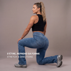 Jean Flare  | Taille Haute - Bleu