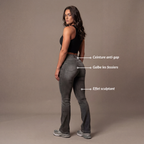 Jean Flare Sculptant  | Taille Haute - Gris