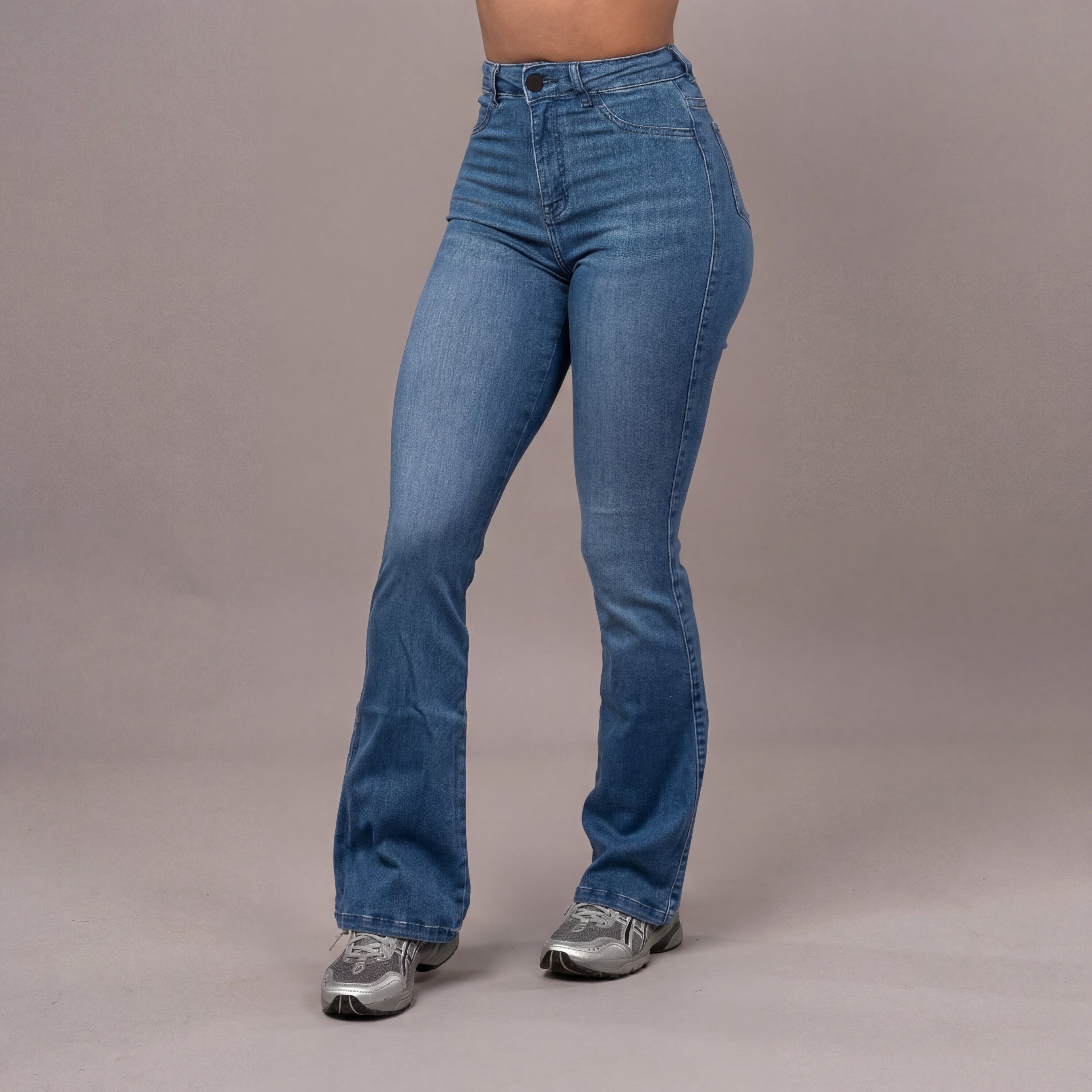 Jean Flare Sculptant  | Taille Haute - Bleu